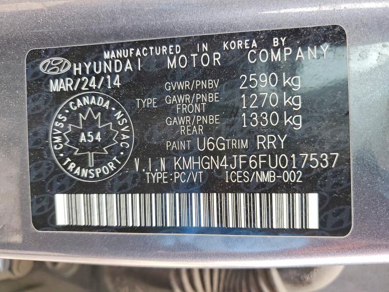 Продаж на аукціоні авто 2015 Hyundai Genesis V8 4dr, vin: KMHGN4JF6FU017537, номер лоту: 78964705