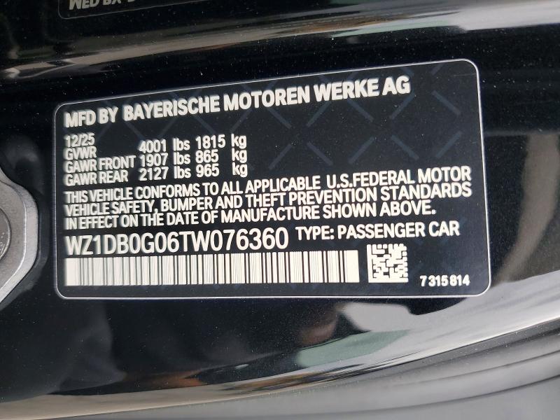 48395086 :رقم المزاد ، WZ1DB0G06TW076360 vin ، 2026 Toyota Gr Supra مزاد بيع