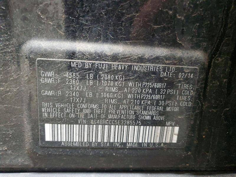 46940376 :رقم المزاد ، 4S4BRCCC5E3285575 vin ، 2014 Subaru Outback مزاد بيع