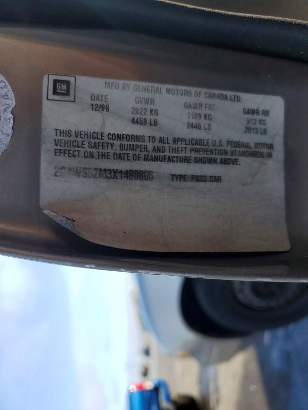 79663985 :رقم المزاد ، 2G4WS52M3X1480806 vin ، 1999 Buick Century مزاد بيع