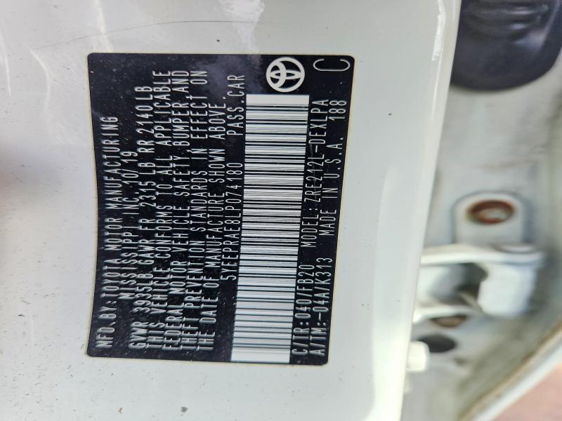 79241895 :رقم المزاد ، 5YFEPRAE8LP074180 vin ، 2020 Toyota Corolla مزاد بيع