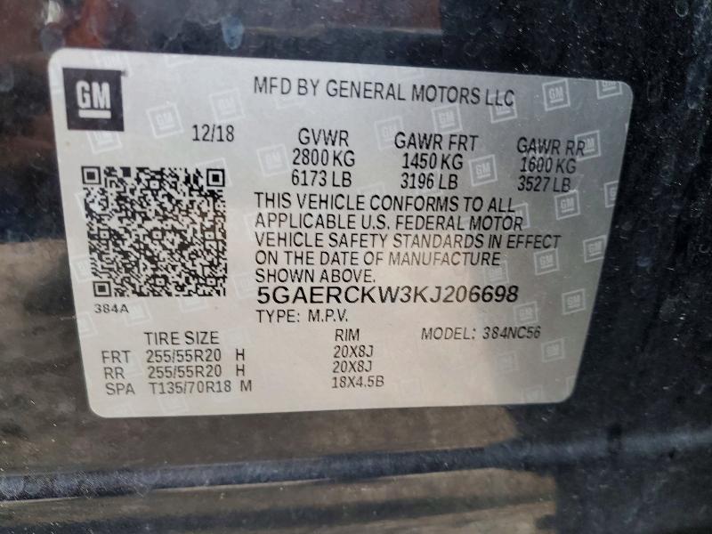 Aukcja sprzedaży 2019 Buick Enclave, vin: 5GAERCKW3KJ206698, numer aukcji: 47263596