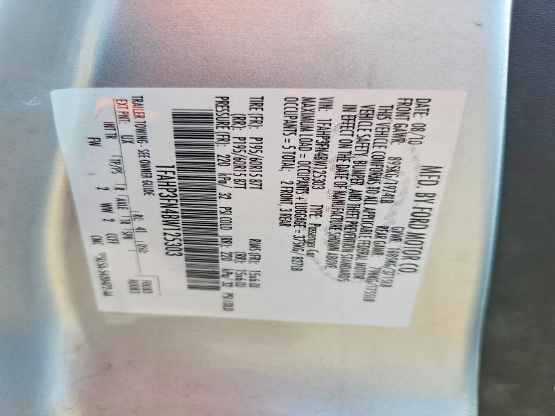 46012656 :رقم المزاد ، 1FAHP3FN4BW125303 vin ، 2011 Ford Focus مزاد بيع
