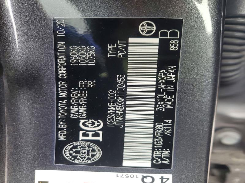 Aukcja sprzedaży 2021 Toyota C-hr, vin: JTNKHMBXXM1102453, numer aukcji: 79635595