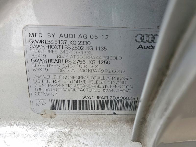 47944466 :رقم المزاد ، WA1UFAFL2DA068284 vin ، 2013 Audi A4 Allroad مزاد بيع
