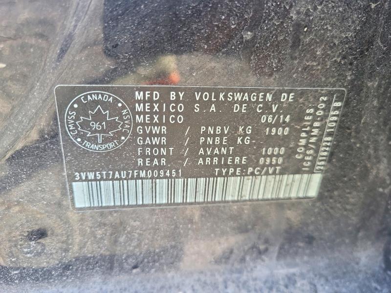 Aukcja sprzedaży 2015 Volkswagen Gti, vin: 3VW5T7AU7FM009451, numer aukcji: 41752226