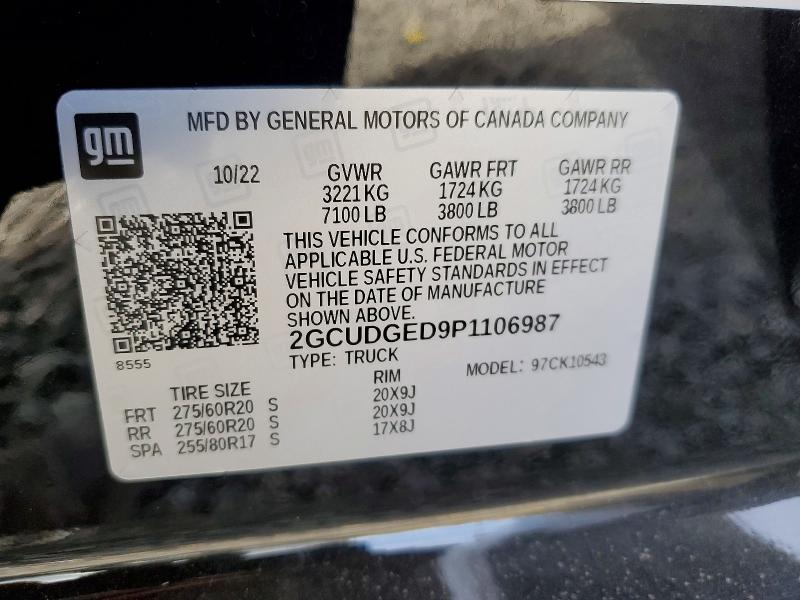 Продажа на аукционе авто 2023 Chevrolet Silverado, vin: 2GCUDGED9P1106987, номер лота: 47117456