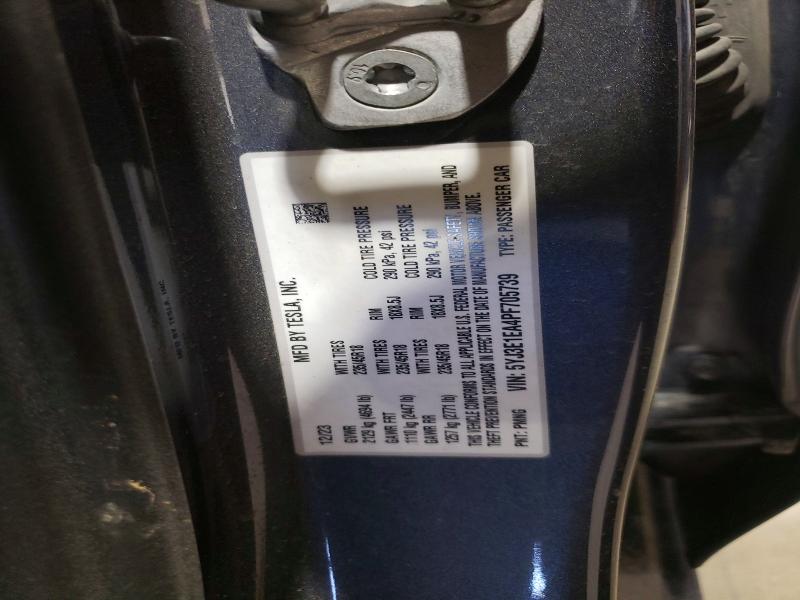 2023 Tesla Model 3 მანქანა იყიდება აუქციონზე, vin: 5YJ3E1EA4PF705739, აუქციონის ნომერი: 79894615