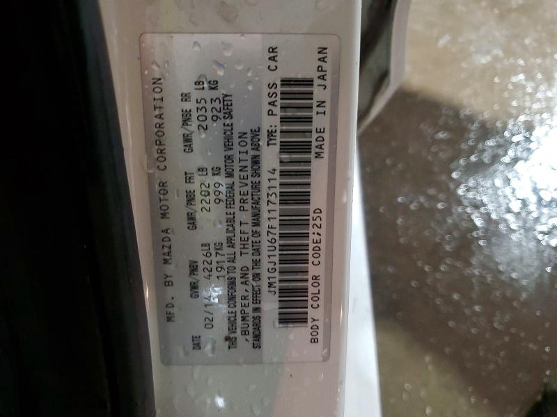 Aukcja sprzedaży 2015 Mazda 6, vin: JM1GJ1U67F1173114, numer aukcji: 45675146