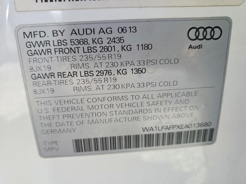 Продаж на аукціоні авто 2014 Audi Q5, vin: WA1LFAFPXEA013680, номер лоту: 47470306