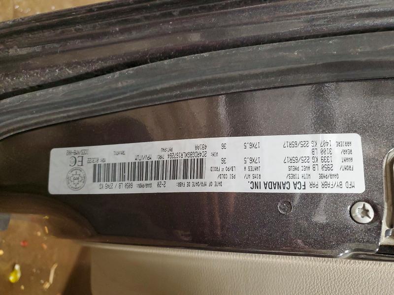 Продаж на аукціоні авто 2020 Dodge Grand Caravan, vin: 2C4RDGBGXLR167264, номер лоту: 79912535