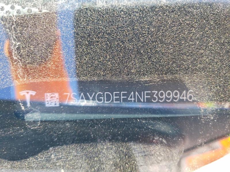 45515366 :رقم المزاد ، 7SAYGDEF4NF399946 vin ، 2022 Tesla Model Y مزاد بيع