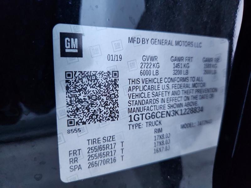 79361555 :رقم المزاد ، 1GTG6CEN3K1228834 vin ، 2019 Gmc Canyon مزاد بيع