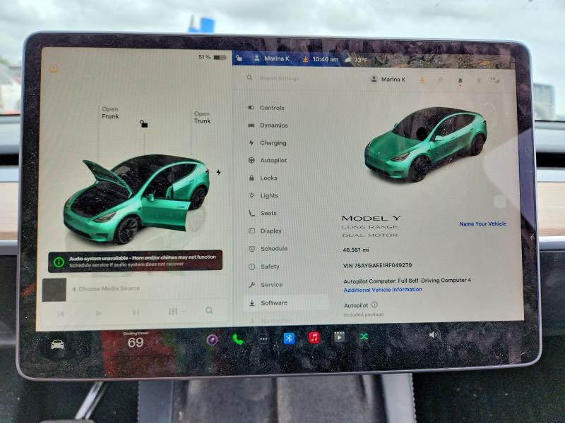 48278816 :رقم المزاد ، 7SAYGAEE1RF049279 vin ، 2024 Tesla Model Y مزاد بيع