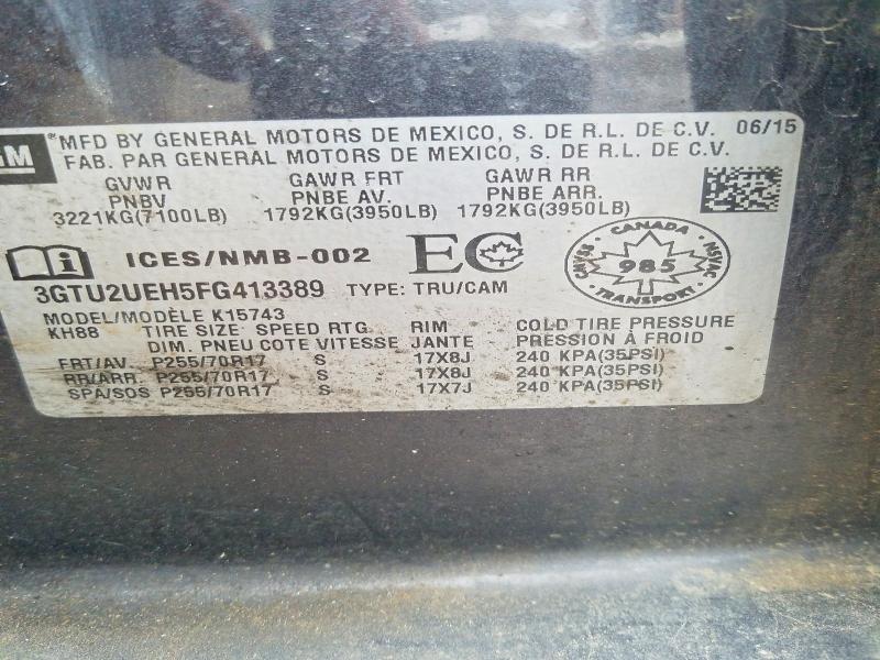 45813356 :رقم المزاد ، 3GTU2UEH5FG413389 vin ، 2015 Gmc Sierra مزاد بيع