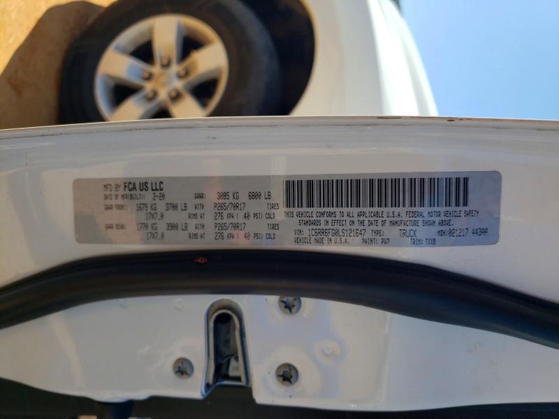 2020 Ram 1500 Classic მანქანა იყიდება აუქციონზე, vin: 1C6RR6FG0LS121647, აუქციონის ნომერი: 41663306