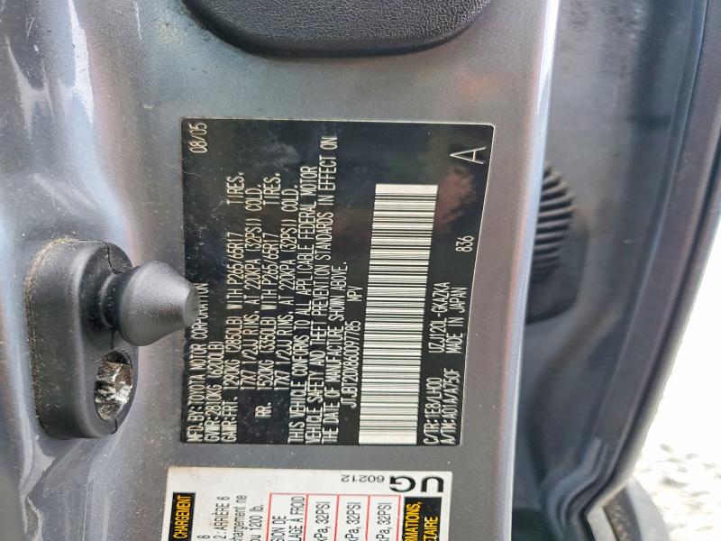 2006 Lexus Gx 470 მანქანა იყიდება აუქციონზე, vin: JTJBT20X860097785, აუქციონის ნომერი: 47607916