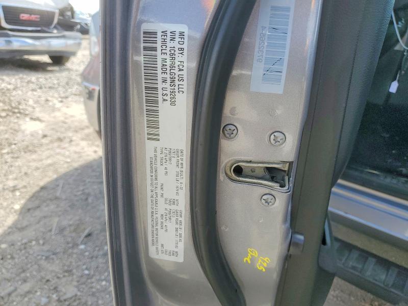 47050996 :رقم المزاد ، 1C6RR6LG9NS192630 vin ، 2022 Ram 1500 Classic مزاد بيع