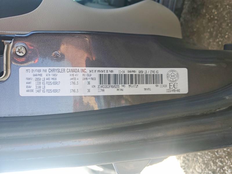 2015 Dodge Grand Caravan მანქანა იყიდება აუქციონზე, vin: 2C4RDGBG3FR605255, აუქციონის ნომერი: 41900026