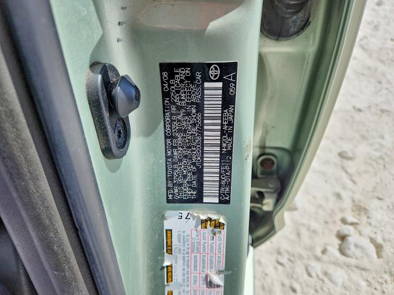 47474936 :رقم المزاد ، JTDKB20U387775686 vin ، 2008 Toyota Prius مزاد بيع
