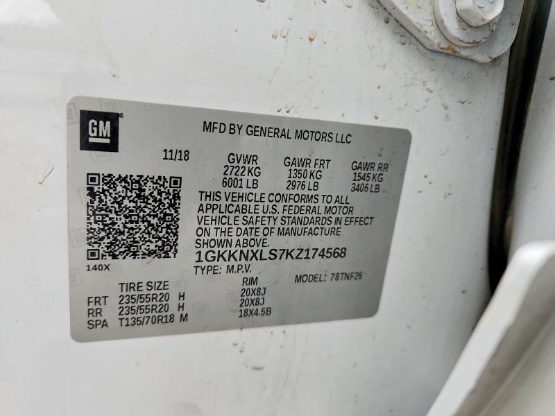 Aukcja sprzedaży 2019 Gmc Acadia, vin: 1GKKNXLS7KZ174568, numer aukcji: 47080066