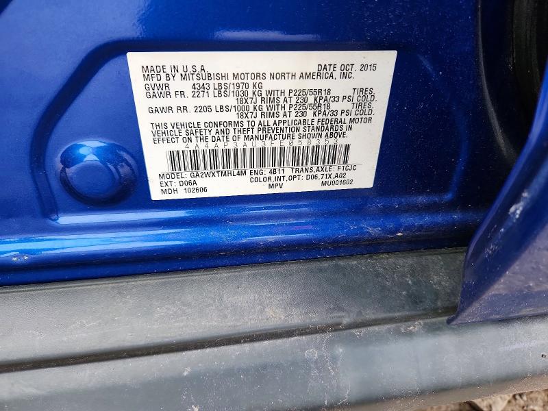 47343236 :رقم المزاد ، 4A4AP3AU3FE058353 vin ، 2015 Mitsubishi Outlander Sport مزاد بيع