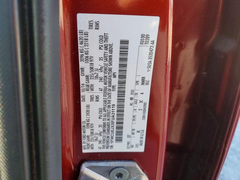 2015 Ford Escape მანქანა იყიდება აუქციონზე, vin: 1FMCU0JXXFUA31119, აუქციონის ნომერი: 41689906