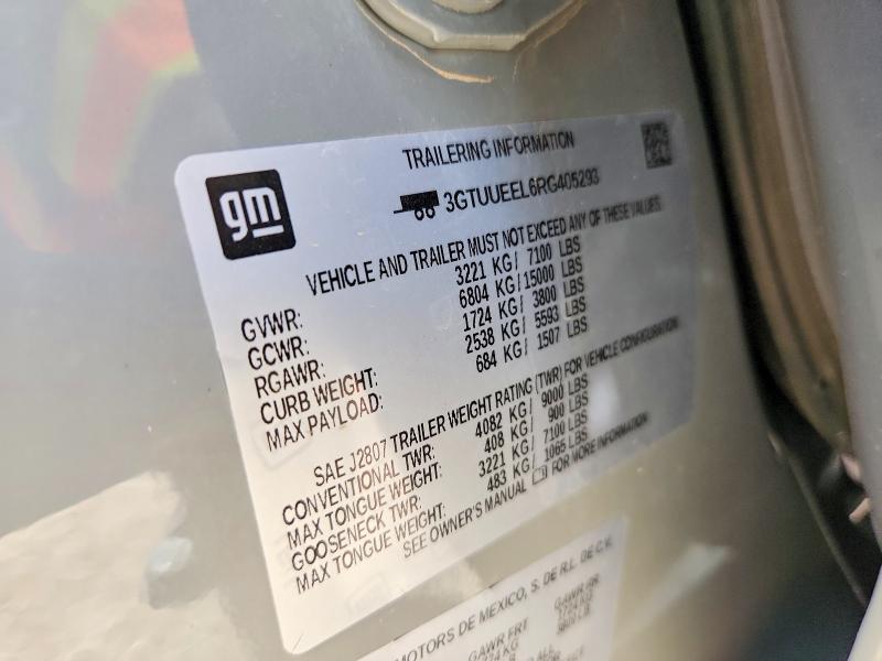 Продажа на аукционе авто 2024 Gmc Sierra, vin: 3GTUUEEL6RG405293, номер лота: 45872156