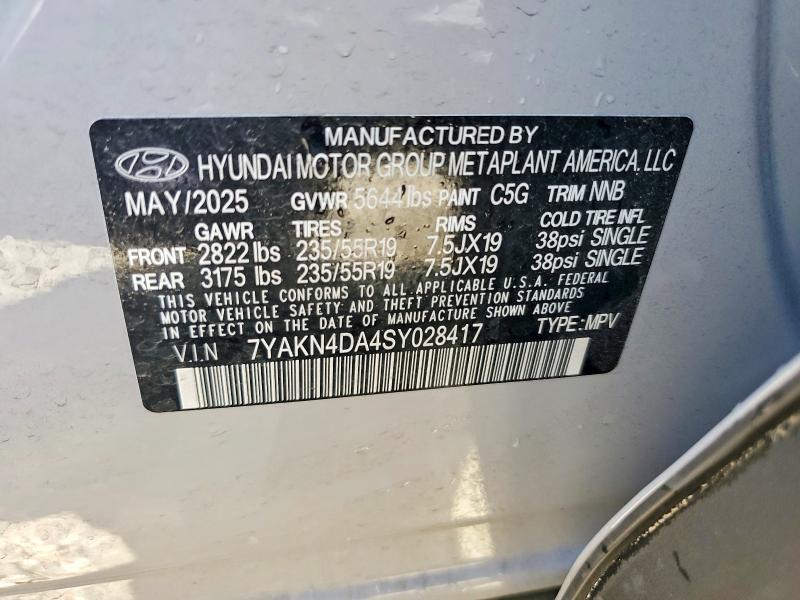 Продаж на аукціоні авто 2025 Hyundai Ioniq 5, vin: 7YAKN4DA4SY028417, номер лоту: 46208416