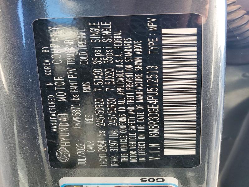 2023 Hyundai Palisade მანქანა იყიდება აუქციონზე, vin: KM8R3DGE4PU512513, აუქციონის ნომერი: 79907695