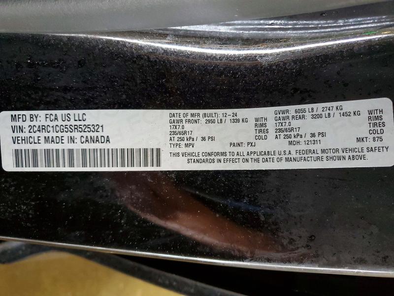 Продажа на аукционе авто 2025 Chrysler Voyager, vin: 2C4RC1CG5SR525321, номер лота: 46185856