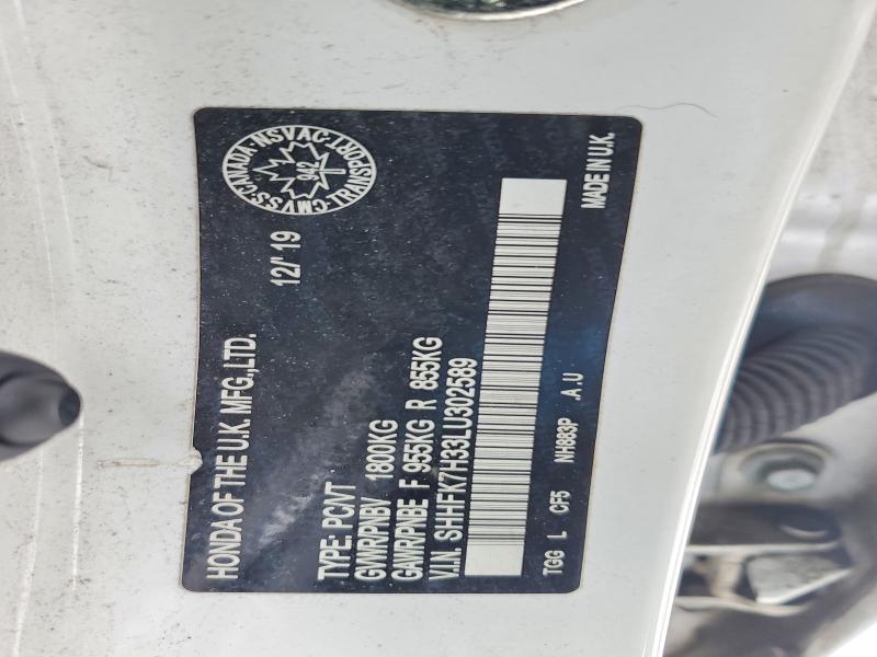 Aukcja sprzedaży 2020 Honda Civic, vin: SHHFK7H33LU302589, numer aukcji: 46918966