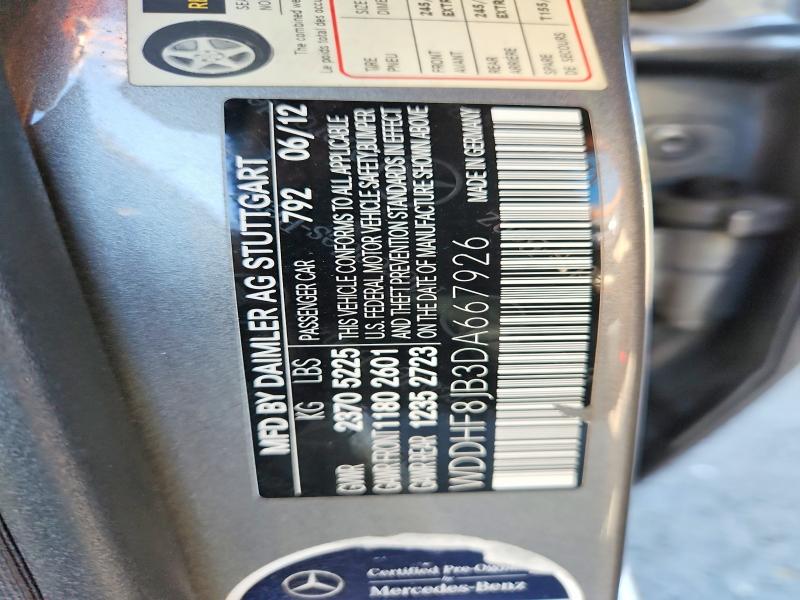 Aukcja sprzedaży 2013 Mercedes-benz E, vin: WDDHF8JB3DA667926, numer aukcji: 79962035