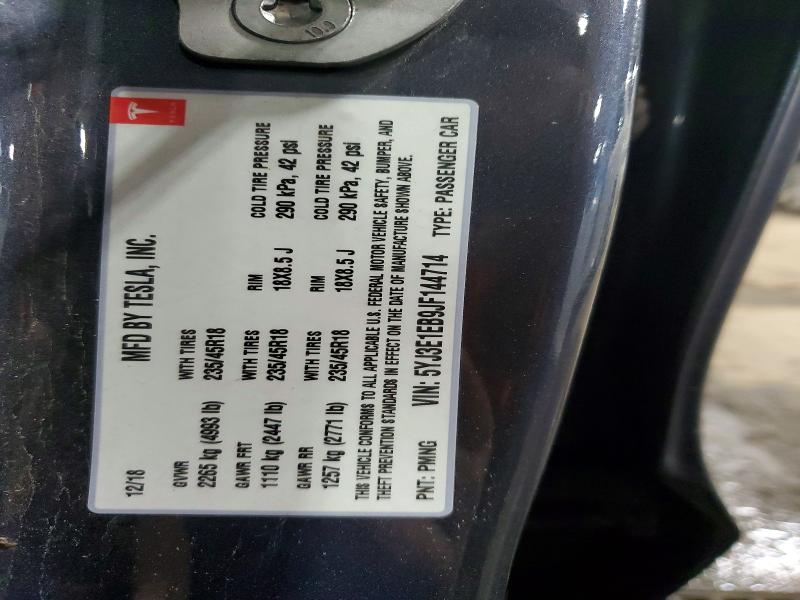 Aukcja sprzedaży 2018 Tesla Model 3, vin: 5YJ3E1EB9JF144714, numer aukcji: 45917496