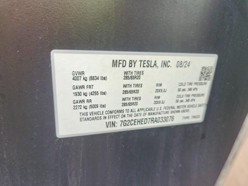 Aukcja sprzedaży 2024 Tesla Cybertruck, vin: 7G2CEHED7RA033076, numer aukcji: 46520516