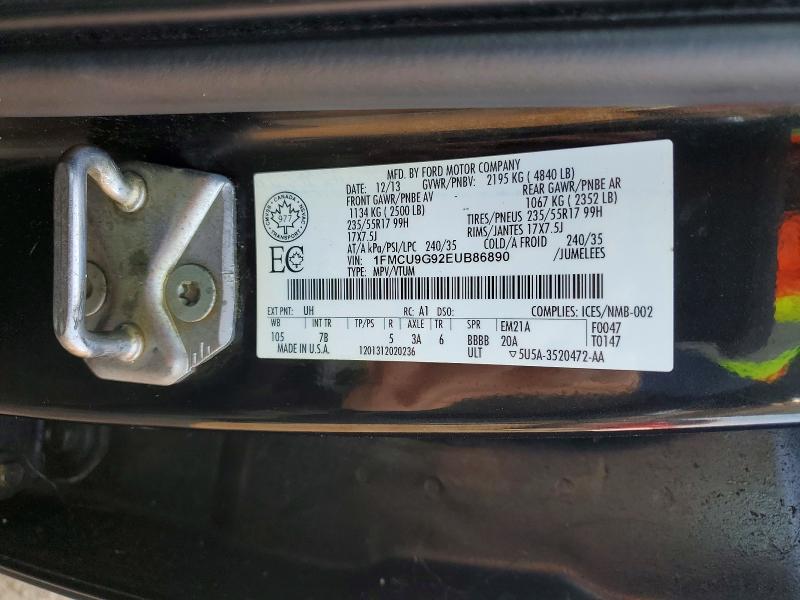 Продажа на аукционе авто 2014 Ford Escape, vin: 1FMCU9G92EUB86890, номер лота: 78445645