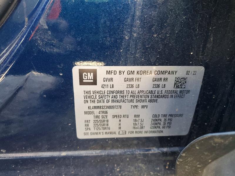 Продаж на аукціоні авто 2022 Buick Encore Gx, vin: KL4MMBS23NB097278, номер лоту: 79796745