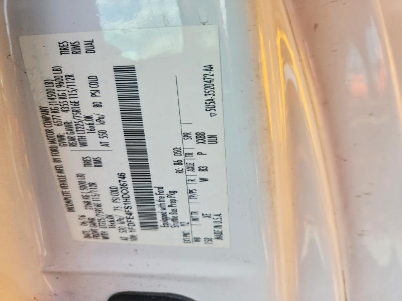 52276196 :رقم المزاد ، 1FDFE4FS1HDC06746 vin ، 2017 Ford Econoline مزاد بيع