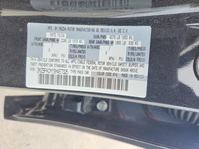 Aukcja sprzedaży 2025 Mazda 3, vin: 3MZBPACM1SM457325, numer aukcji: 79132515