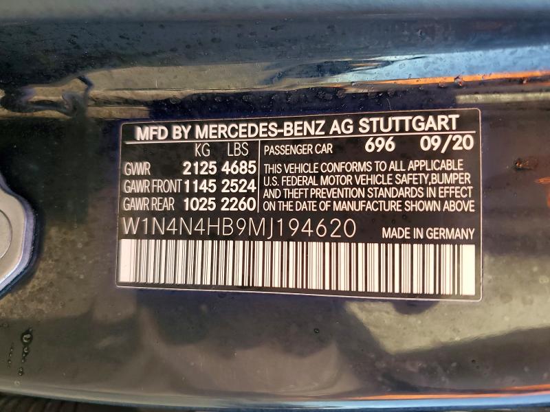 Продажа на аукционе авто 2021 Mercedes-benz Gla, vin: W1N4N4HB9MJ194620, номер лота: 41811256