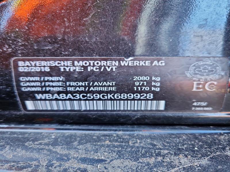Aukcja sprzedaży 2016 Bmw 320, vin: WBA8A3C59GK689928, numer aukcji: 78407155