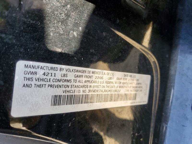 Продаж на аукціоні авто 2012 Volkswagen Jetta, vin: 3VWDX7AJ0CM319572, номер лоту: 47286746