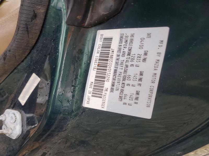 48233086 :رقم المزاد ، JM1NB3533Y0152290 vin ، 2000 Mazda Mx-5 Miata مزاد بيع