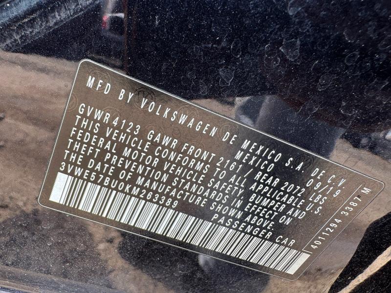 Продаж на аукціоні авто 2019 Volkswagen Jetta, vin: 3VWE57BU0KM263389, номер лоту: 48362676