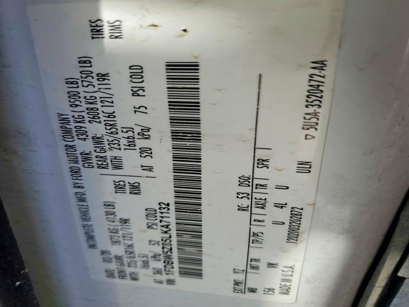 79963535 :رقم المزاد ، 1FDBW5Z85LKA71132 vin ، 2020 Ford Transit مزاد بيع