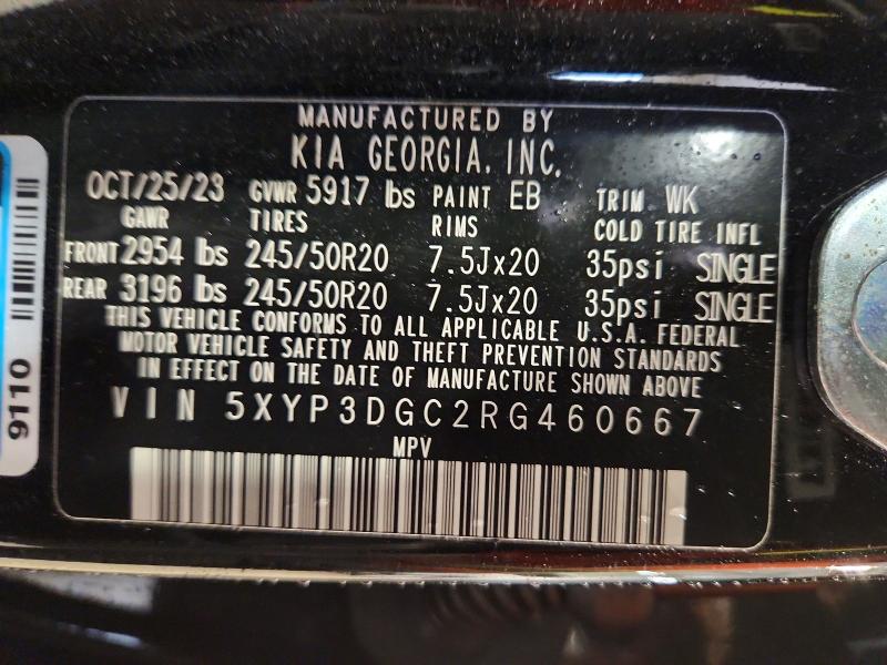 Aukcja sprzedaży 2024 Kia Telluride, vin: 5XYP3DGC2RG460667, numer aukcji: 41754446