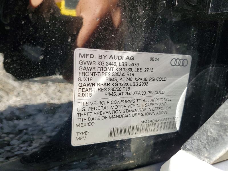 Продажа на аукционе авто 2024 Audi Q5, vin: WA1ABAFY0R2111807, номер лота: 46831856