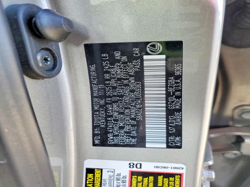 Продаж на аукціоні авто 2020 Lexus Es 350, vin: 58ADZ1B14LU059363, номер лоту: 79979185