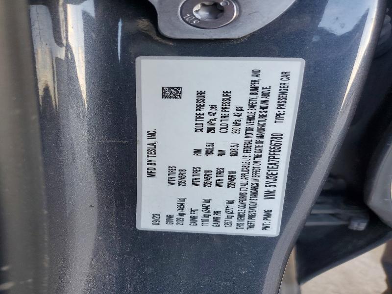 41873566 :رقم المزاد ، 5YJ3E1EA7PF656780 vin ، 2023 Tesla Model 3 مزاد بيع