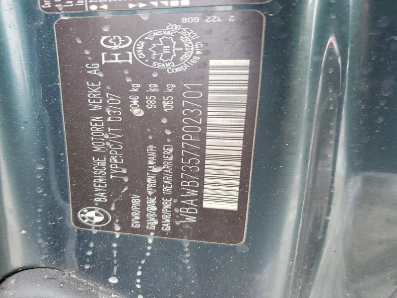 Продажа на аукционе авто 2007 Bmw 335, vin: WBAWB73577P023701, номер лота: 79705575